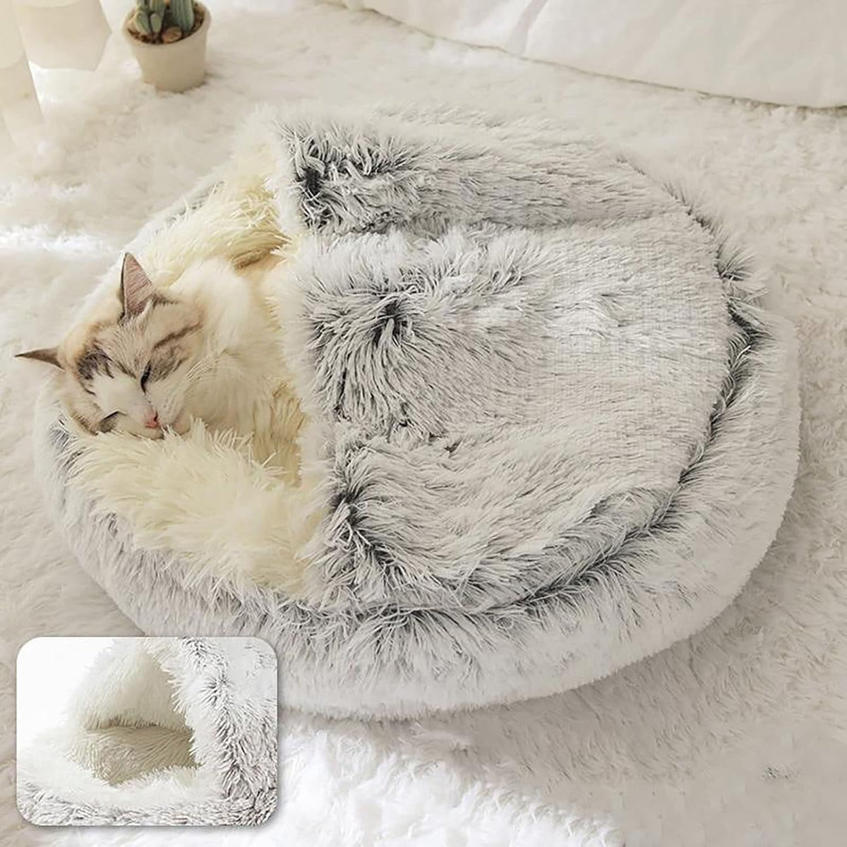 Cozy Cavern Plush Pet Bed™