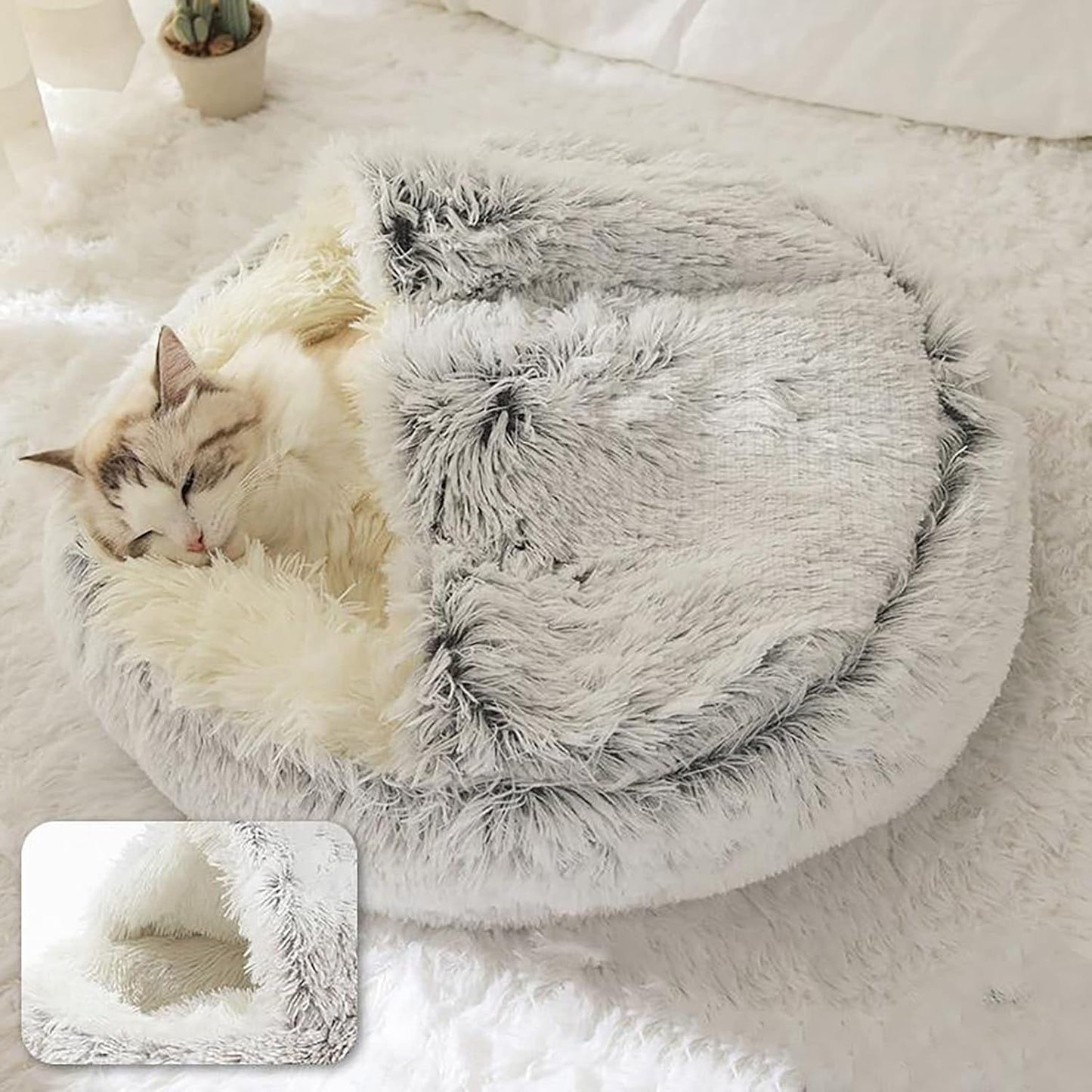 Cozy Cavern Plush Pet Bed™